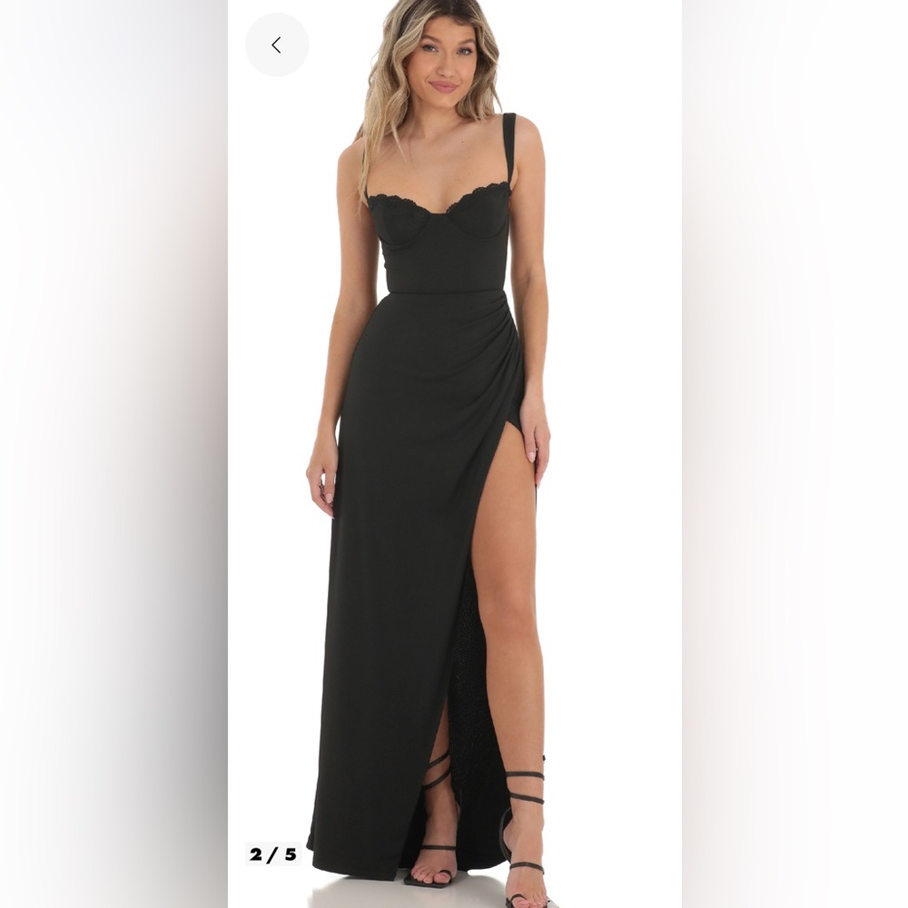 Lucy in The Sky Black Corset Dress